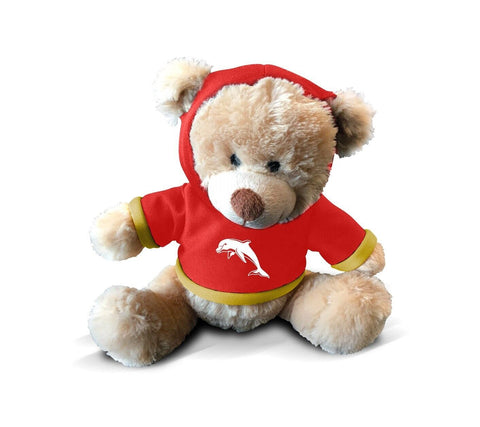 NRL Teddy Bear With Hoodie - Dolphins - 7 Inch Tall