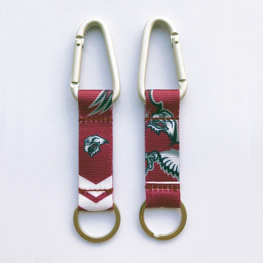 NRL Carabiner Key Ring - Manly Sea Eagles - Keyring - Clip and Ring