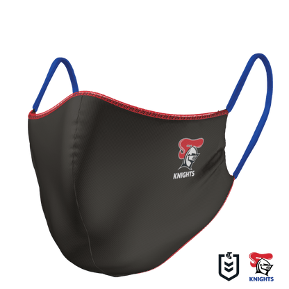 NRL Face Mask - Knights - Reversible - Washable - Adult Large