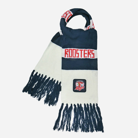 NRL Bar Scarf with Patch - Sydney Roosters - Rugby League Supporter