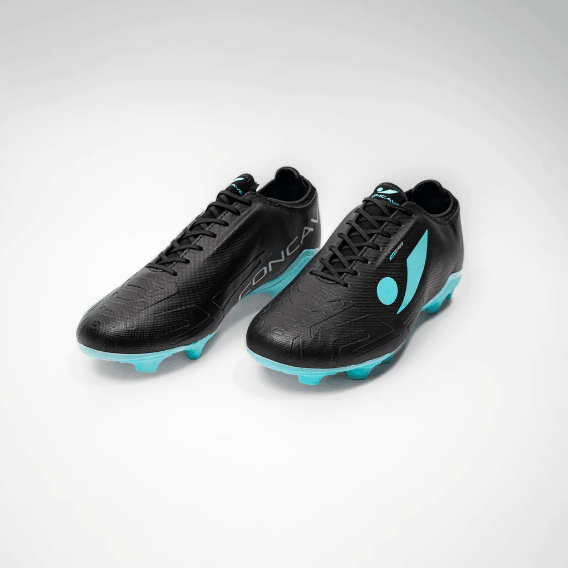 CONCAVE Halo v2 FG Football Boot - Black/Cyan - Youth - Kids