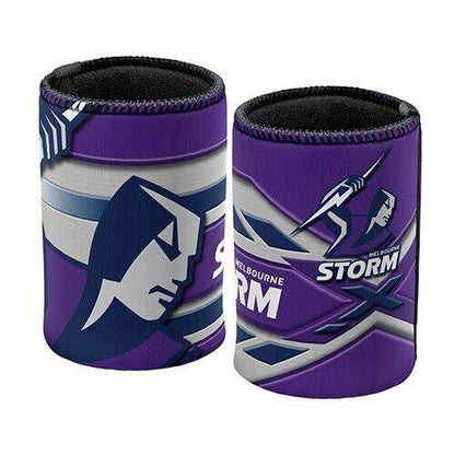 NRL Stubby Can Cooler - Melbourne Storm - Drink - Rubber Base - Neoprene