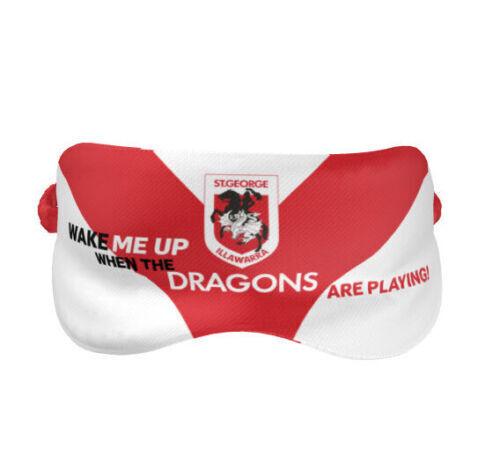 NRL Sleep Mask - St George Illawarra Dragons - Reversible - Washable - One Size
