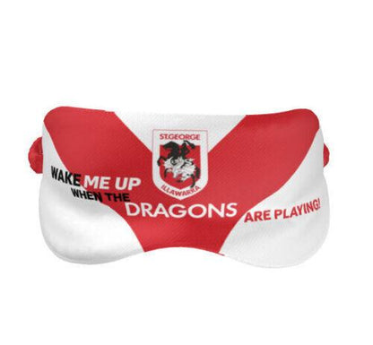 NRL Sleep Mask - St George Illawarra Dragons - Reversible - Washable - One Size