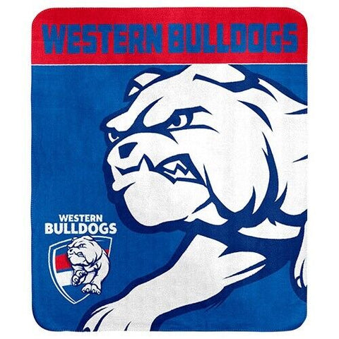 AFL Polar Fleece Blanket - Western Bulldogs - 150x130cm - Throw Rug
