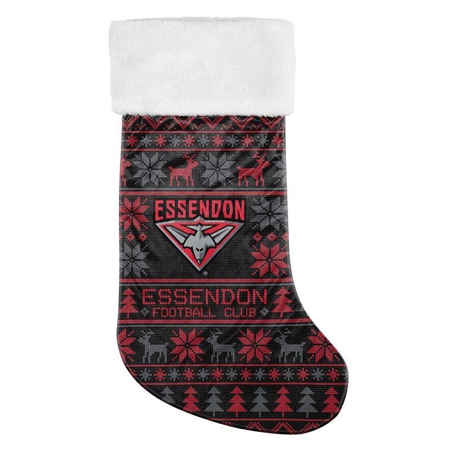 AFL Christmas Stocking - Essendon Bombers - Sweater Print - XMAS