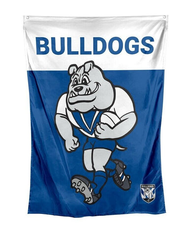 NRL Mascot Wall Flag - Canterbury Bulldogs - Cape Flag - Approx 100cm x 70cm