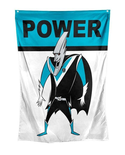 AFL Retro Wall Flag - Port Adelaide Power - Cape Flag - Approx 100cm x 70cm