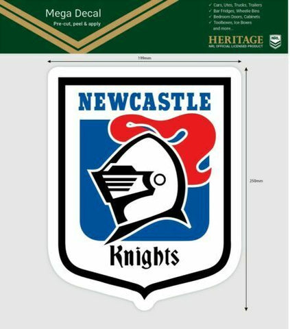 NRL Mega Heritage Decal - Newcastle Knights - Car Sticker 250mm