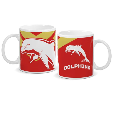 NRL Coffee Mug - Dolphins - Drinking Cup - Gift Box