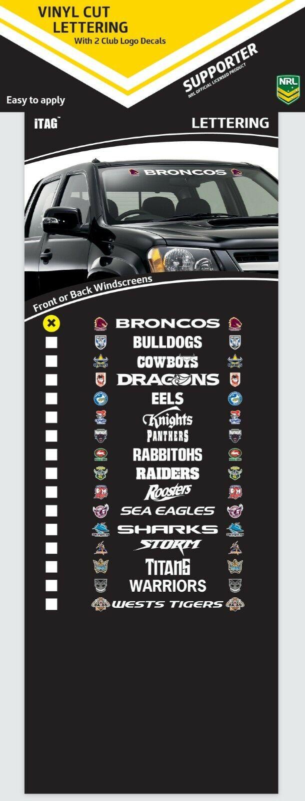 NRL Team Name Lettering Decal - Canberra Raiders - Car Sticker