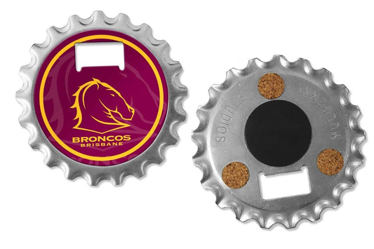 NRL Bottle Opener, Magnet & Coaster - Brisbane Broncos - Rugby League
