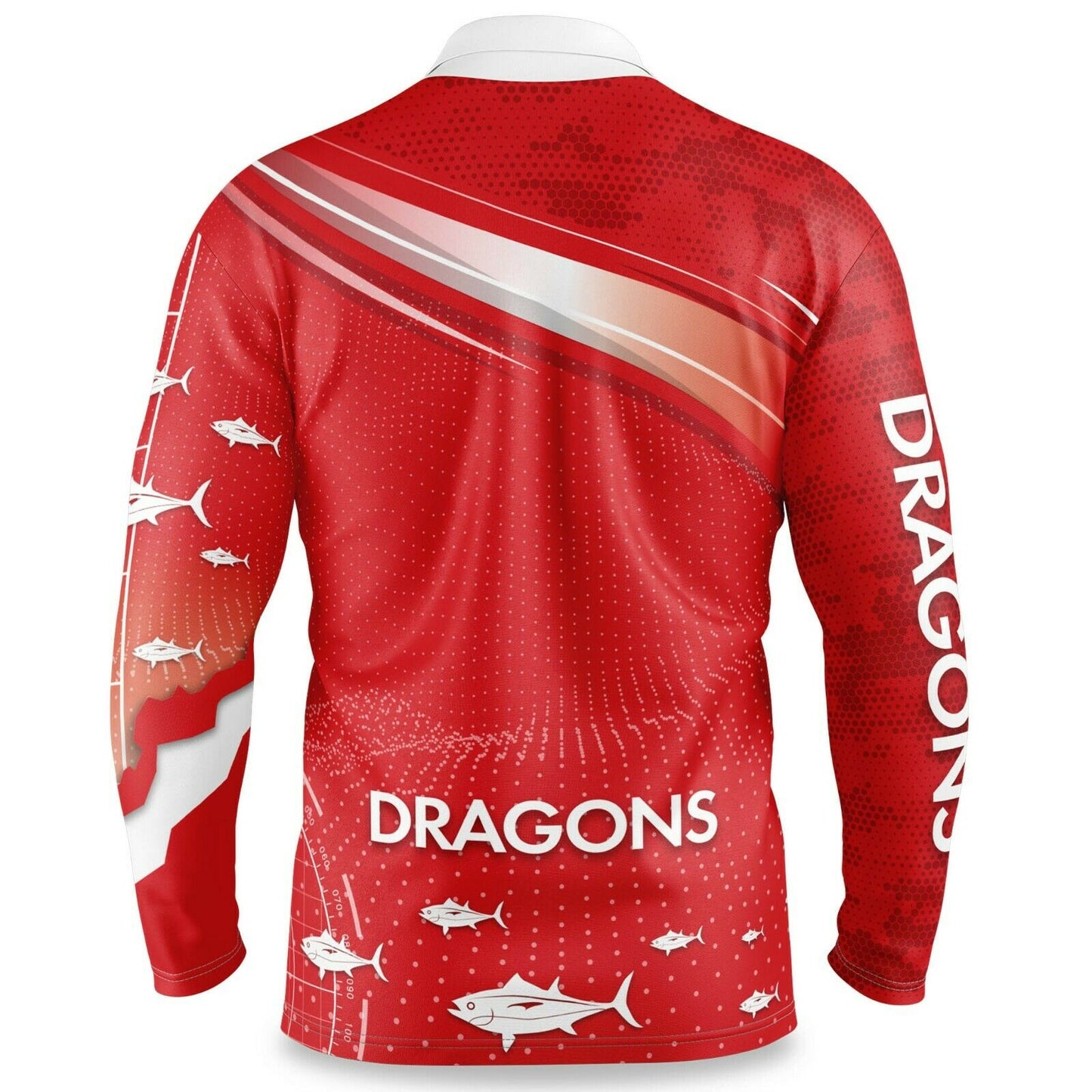 NRL Long Sleeve Fishfinder Fishing Shirt - St George Illawarra Dragons - YOUTH