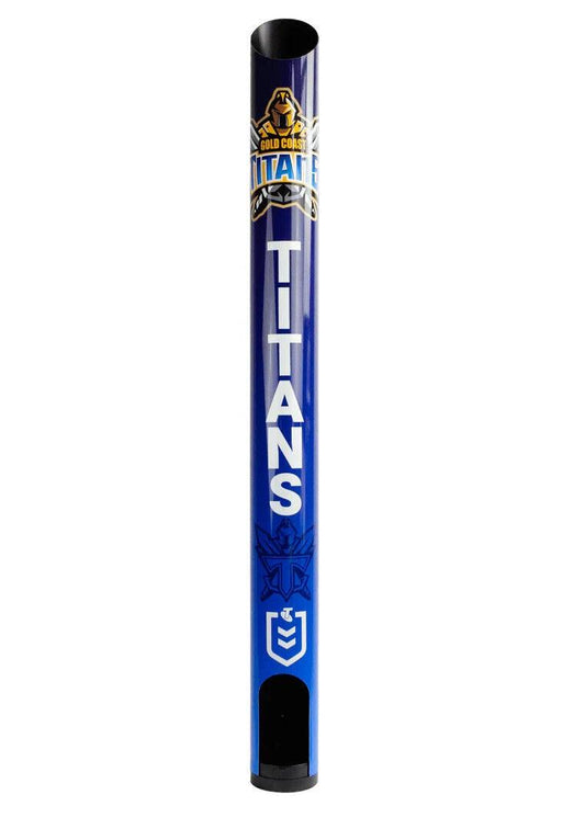 NRL Stubby Cooler Dispenser - Gold Coast Titans - Fits 8 Coolers Wall Mountable