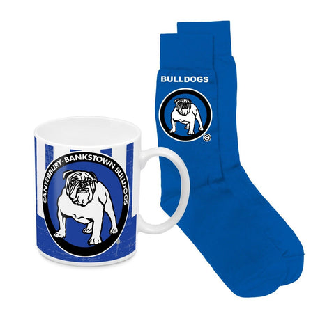 NRL Heritage Coffee Mug & Sock Pack - Canterbury Bulldogs - Gift Boxed