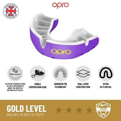 OPRO Gold Ultra Fit Mouthguard - YOUTH - Up to Age 10 - BLUE