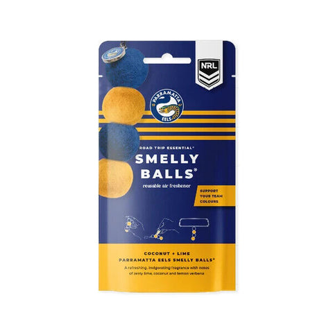 NRL Smelly Balls Set - Paramatta Eels - Re-useable Car Air Freshener