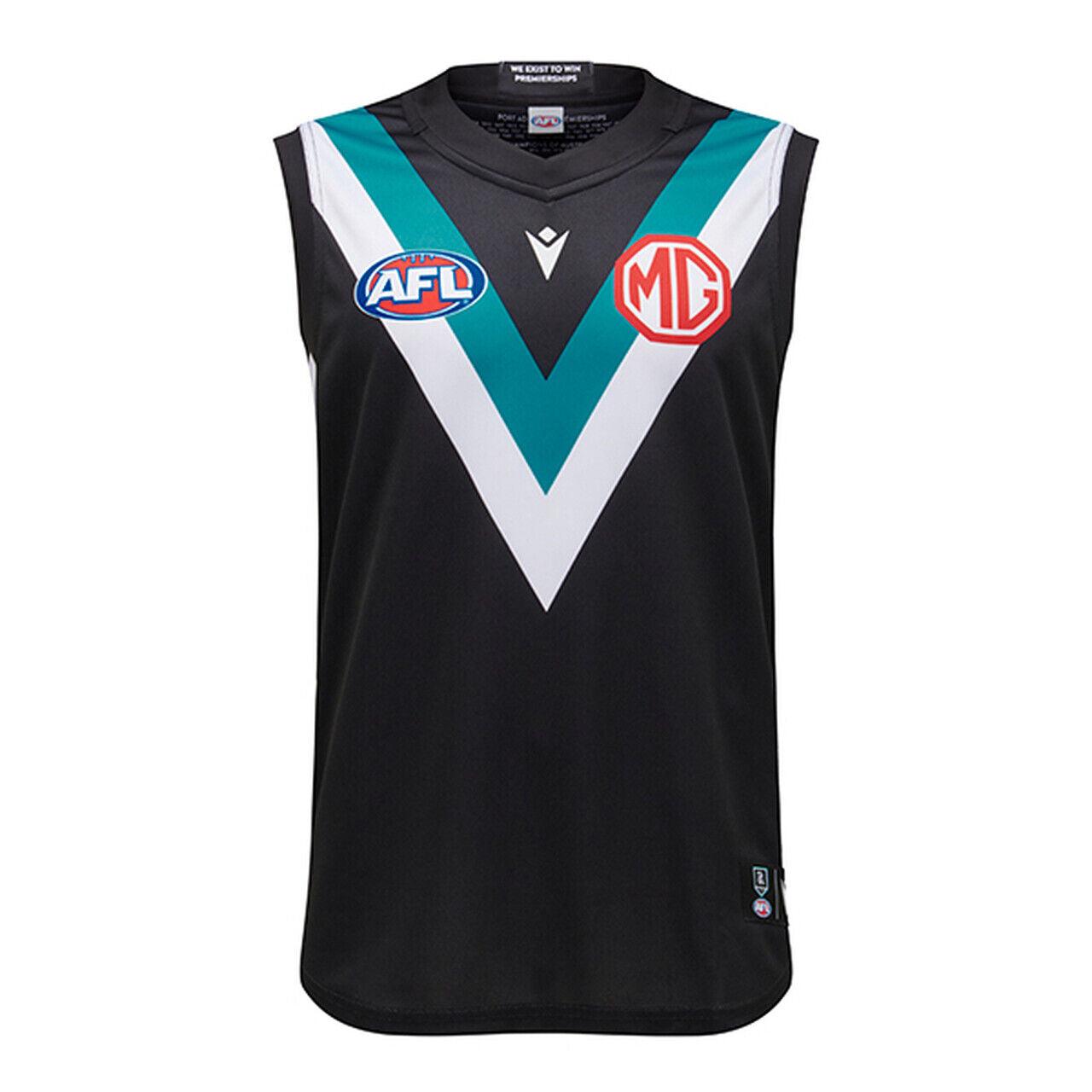 AFL 2023 Home Guernsey - Port Adelaide Power - Adult - Aussie Rules - MACRON