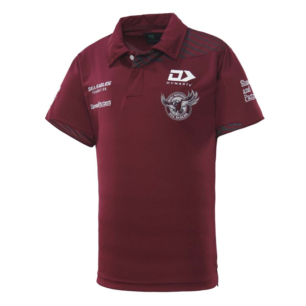 NRL 2023 Media Polo Shirt - Manly Sea Eagles - Maroon - YOUTH - DYNASTY