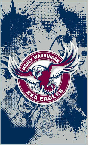 NRL Wall Flag Cape - Manly Sea Eagles - 150cm x 90cm - Steel Eyelets