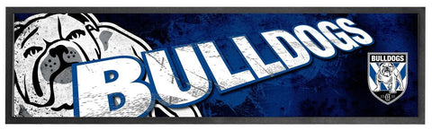NRL Logo Bar Runner - Canterbury Bulldogs - Bar Mat - 25cm x 90cm