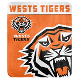 NRL Polar Fleece Blanket - West Tigers - 150x130cm - Rugby League