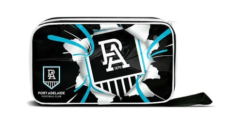 AFL Lunch Cooler Bag Box - Port Adelaide Power -  300mm x 175mm x 65mm