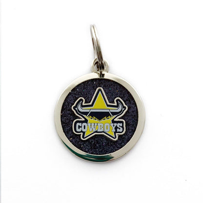 NRL Pet ID Tag - North Queensland Cowboys - Engravable - 25mm diameter