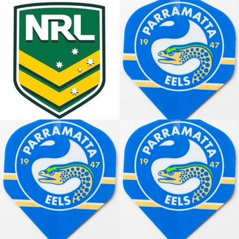 NRL Replacement Dart Flights Set Of 3 - Parramatta Eels - Darts