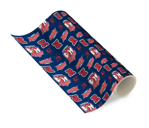 NRL Wrapping paper - Sydney Roosters - New Design - Gift Wrap - 49cm X 69cm