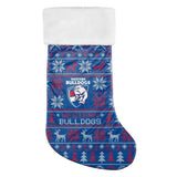 AFL Christmas Stocking - Western Bulldogs - Sweater Print - XMAS