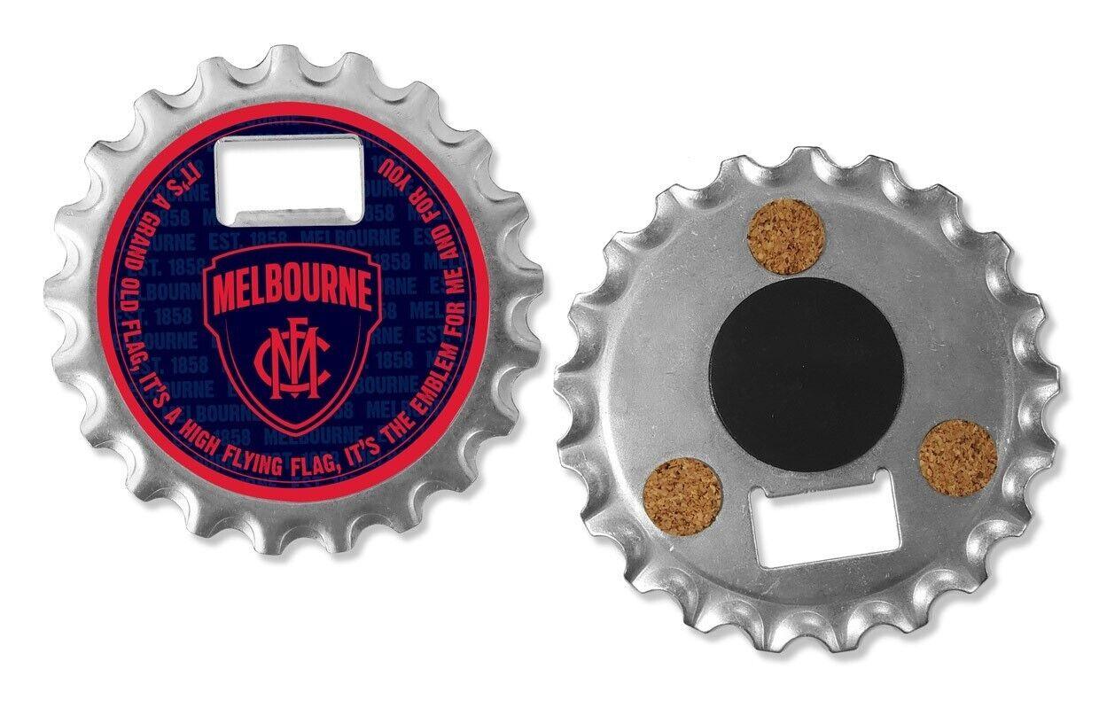 AFL Bottle Opener, Magnet & Coaster - Melbourne Demons  - Aussie Rules