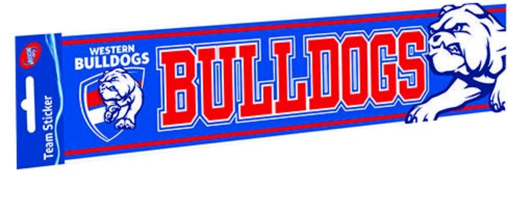 AFL Bumper Sticker - Western Bulldogs - Car Decal - 300mm x 75mm