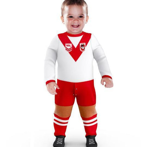 NRL Footy Suit Body Suit - St George Illawarra Dragons -  Baby Toddler Infant