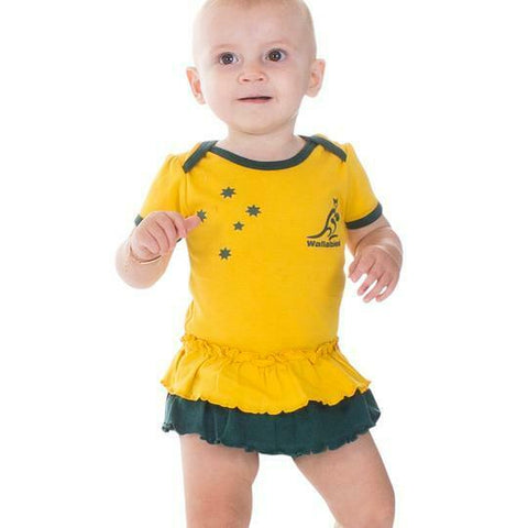 ARU Girls Tutu Footy Suit Body Suit - Wallabies - Baby Toddler - Rugby Union