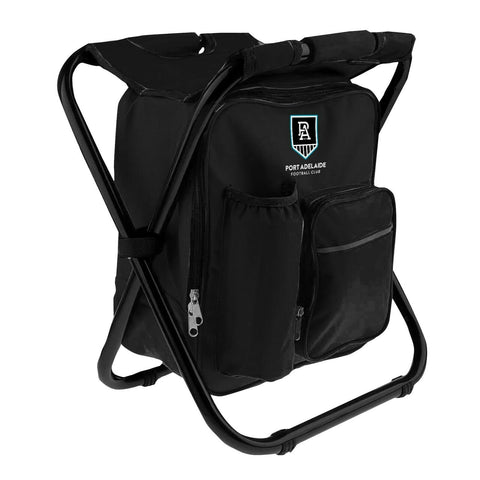 AFL Port Adelaide Power - Insulated Cooler Bag Camping Stool - Foldable Storage