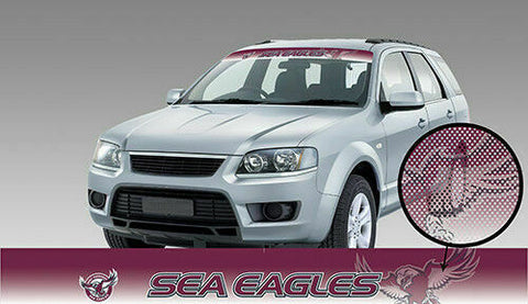 NRL Window Sun Visor Decal - Manly Sea Eagles - See Thru Car Sticker - UV Safe