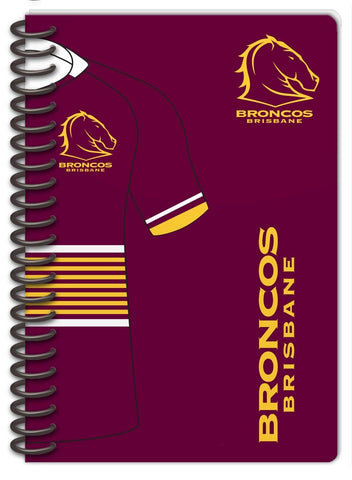 NRL Note Book Pad - Set Of Two - Brisbane Broncos - Rugby League - Notebook