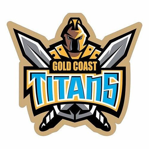 NRL Logo Sticker - Gold Coast Titans - 25cm x 21cm Decal