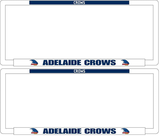 AFL Car Number Plate Frame Set Of Two - Adelaide Crows - Front/Back