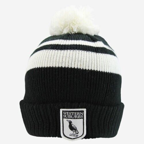 NRL Retro Beanie - Western Suburbs Magpies - Winter Hat