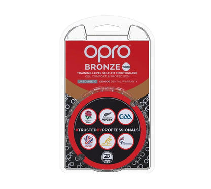 OPRO BRONZE Self-Fit Mouthguard - YOUTH - Up to Age 10 - White