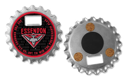 AFL Bottle Opener, Magnet & Coaster - Essendon Bombers - Aussie Rules