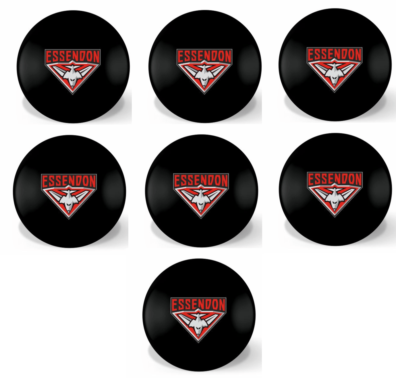 AFL 7 Pool Ball Set - Essendon Bombers - Snooker Billiards Set - Gift Boxed