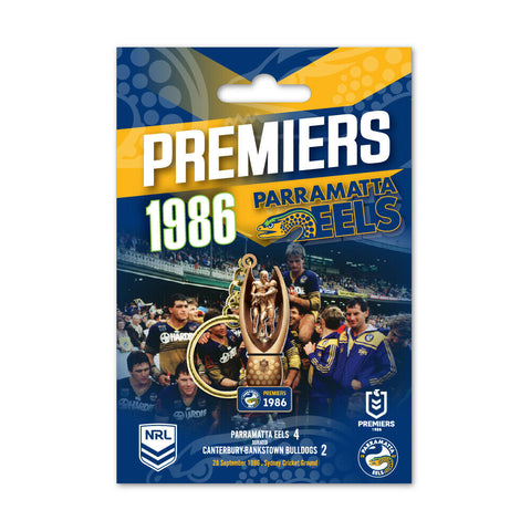 NRL Premiers Trophy Keyring - Parramatta Eels - 1986 - Key Ring