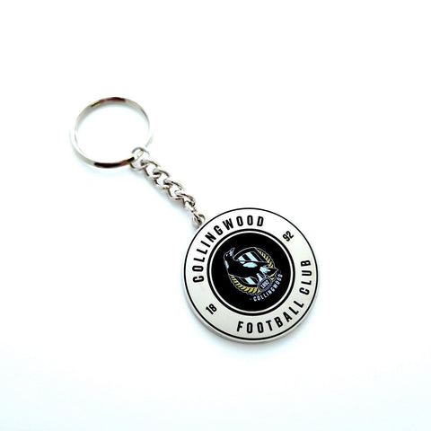 AFL Round Key Ring - Collingwood Magpies - Keyring - Aussie Rules - TROFE