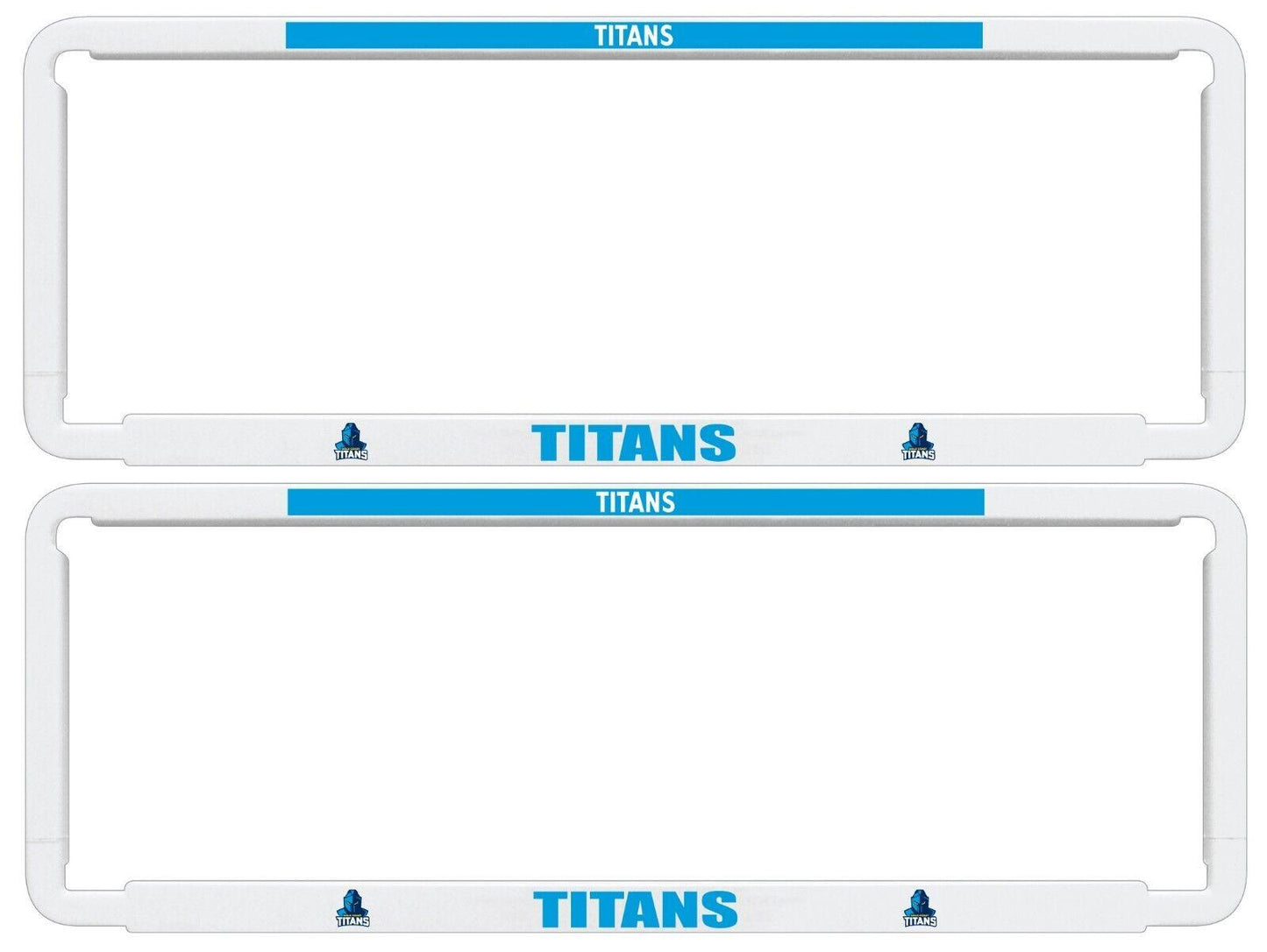 NRL Car Number Plate Frame - Set Of Two - Gold Coast Titans - Front/Back