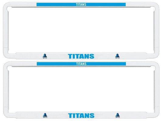 NRL Car Number Plate Frame - Set Of Two - Gold Coast Titans - Front/Back