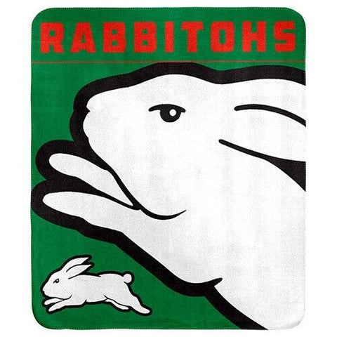 NRL Polar Fleece Blanket - South Sydney Rabbitohs - 150x130cm - Rugby League