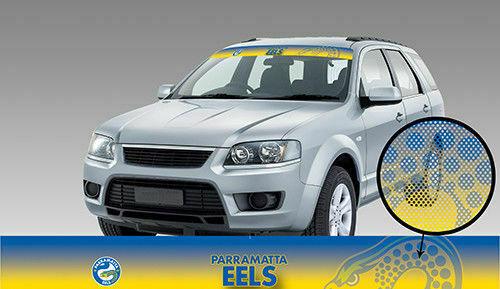 NRL Window Sun Visor Decal - Parramatta Eels - See Thru Car Sticker - UV Safe